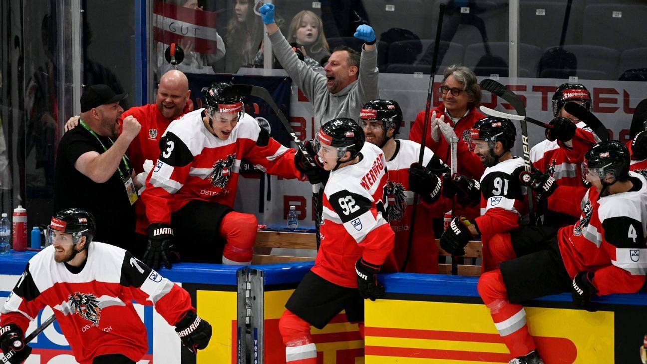 Austria stuns Czech Republic at hockey worlds