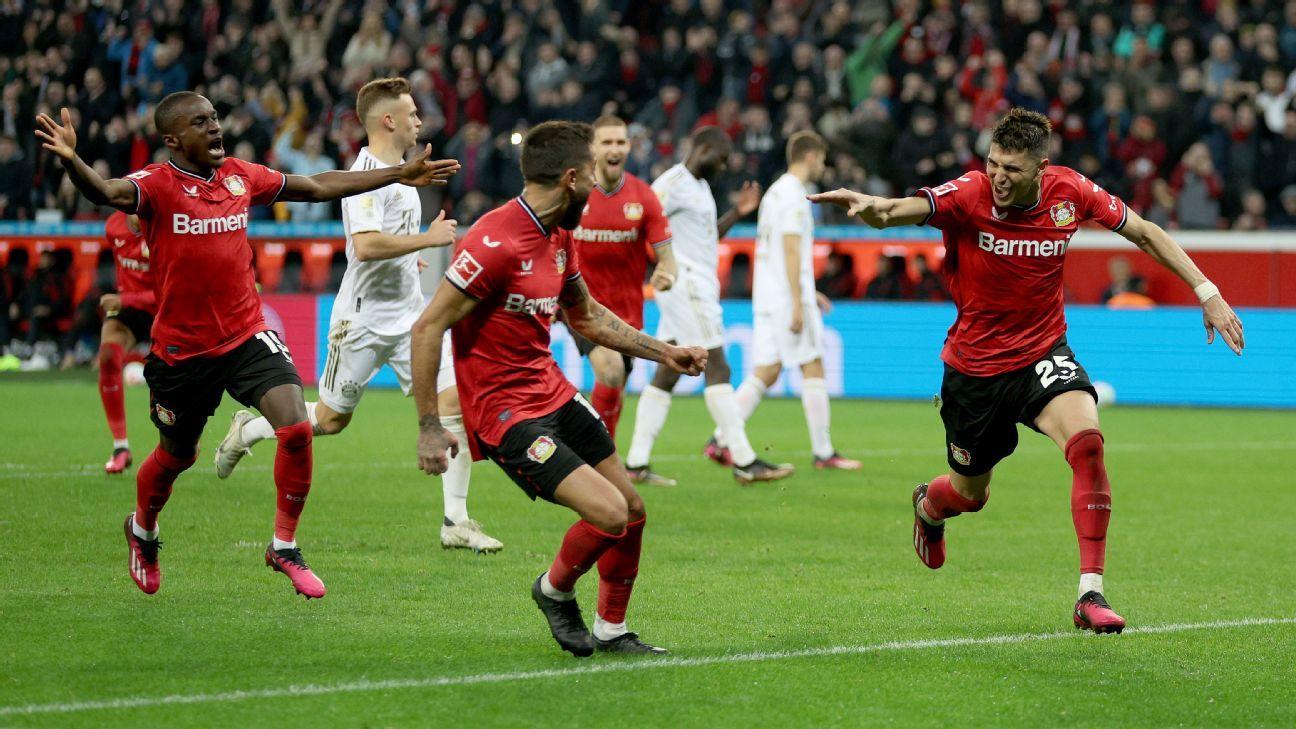 Bayer Leverkusen stun Bayern with comeback win