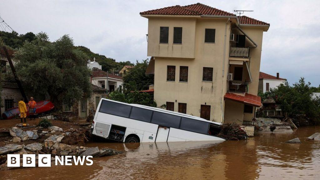 Greece floods: Austrian honeymooners killed after holiday home swept away