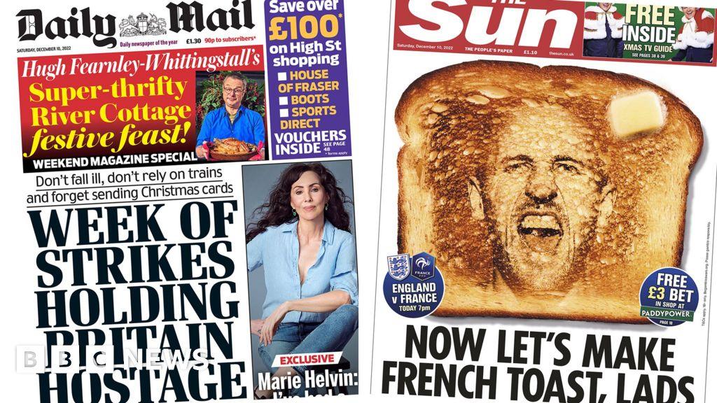 The Papers: UK 'hostage' to strikes and 'World Cup le crunch'