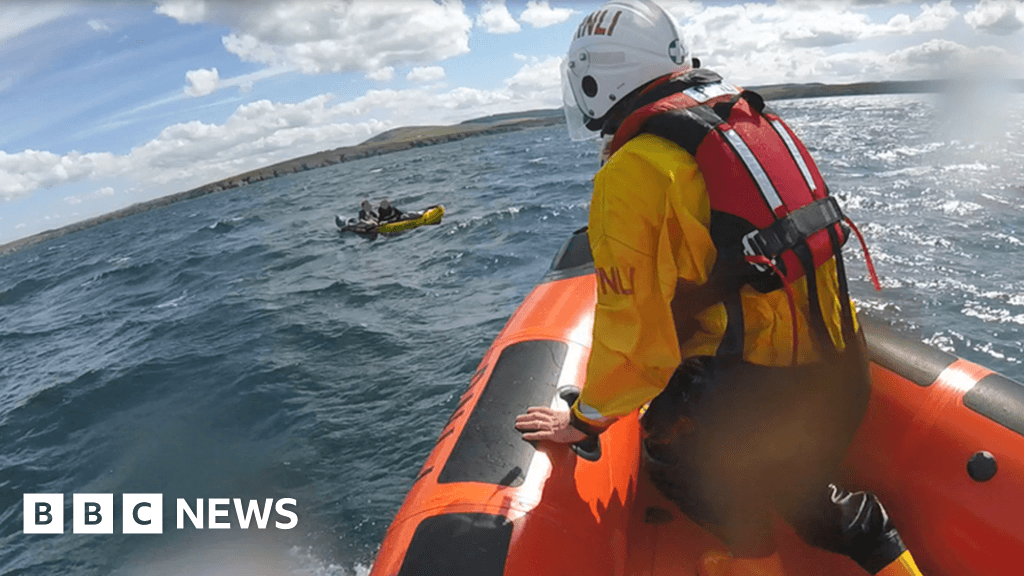Teenage kayakers rescued after drifting out to sea